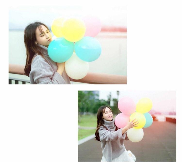 爱笑的气球少女图片