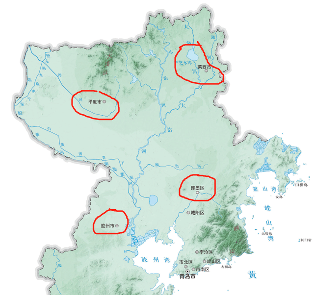 青岛胶州、平度、莱西、即墨与济南商河5县现状分析